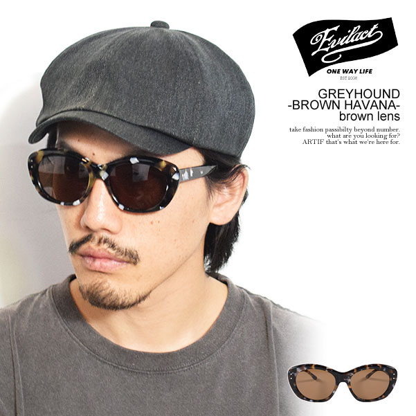 イーブルアクト アイウェア サングラス EVILACT EYEWEAR GREYHOUND -BROWN HAVANA- / brown lens  メンズ バイカーシェード : eae24-19-07 : ARTIF - 通販 - Yahoo!ショッピング