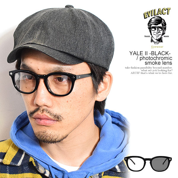 EVILACT eyewear 調光サングラス　黒 EVILACT EYEWEAR イーブルアクトアイウェア 調光レンズ仕様の新作
