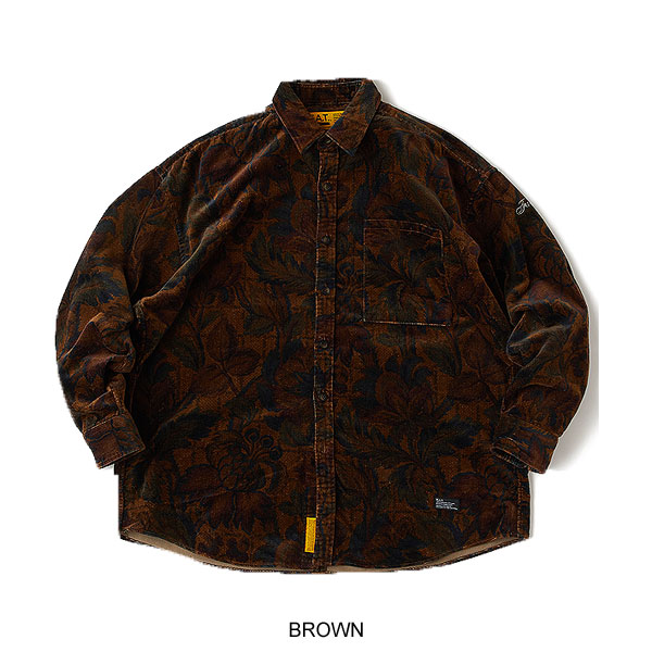 30％OFF SALE セール FAT エフエーティー BIGARDEN メンズ シャツ 長袖 ボタニカル柄 ビッグシルエット 送料無料 atftps FAT SALE セール エフエーティー シャツ FAT BIGARDEN メンズ 長袖