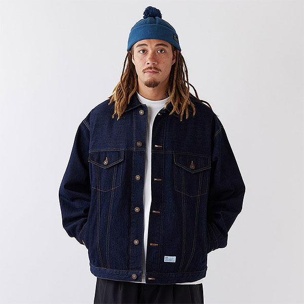 2日間限定価格　F.A.T. MACKGRAIN トラッカージャケット NAVY FAT エフエーティー ジャケット FAT MACKTRUCKER デニムジャケット