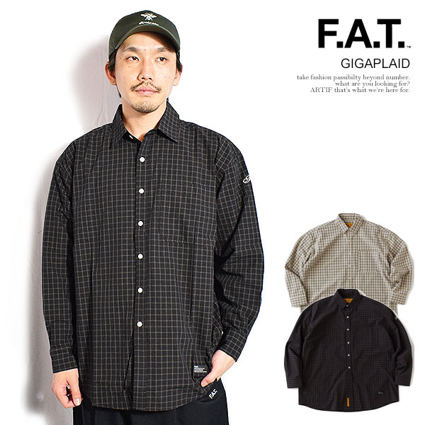 FAT エフエーティー シャツ FAT GIGAPLAID メンズ 長袖 チェックシャツ