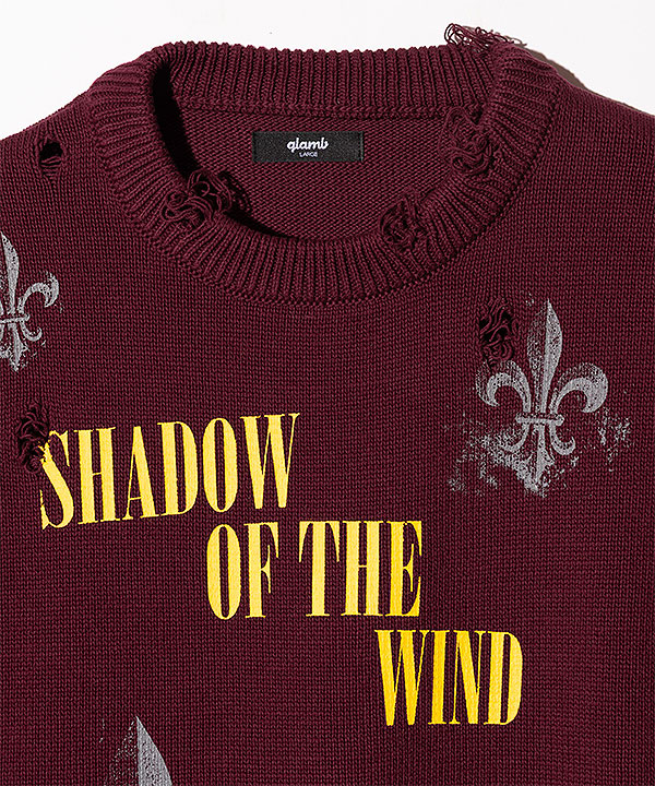 2026 春 先行予約 2月上旬〜中旬入荷予定 glamb グラム Blow Creed Knit ニット 送料無料 キャンセル不可 atftps glamb（グラム） 2026 春 先行予約 2月上旬〜中旬入荷予定 ニット