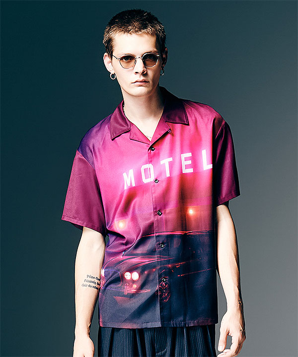 2026 春 先行予約 2月上旬〜中旬入荷予定 glamb グラム Midnight Open Collar Shirt シャツ 送料無料 キャンセル不可 atftps glamb（グラム） 2026 春 先行予約 2月上旬〜中旬入荷予定 シャツ