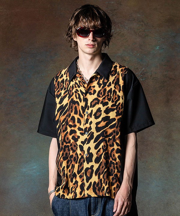 専門ショップ シャツ セールグラム SALE glamb Leopard Shirt Panel ジャケット・アウター