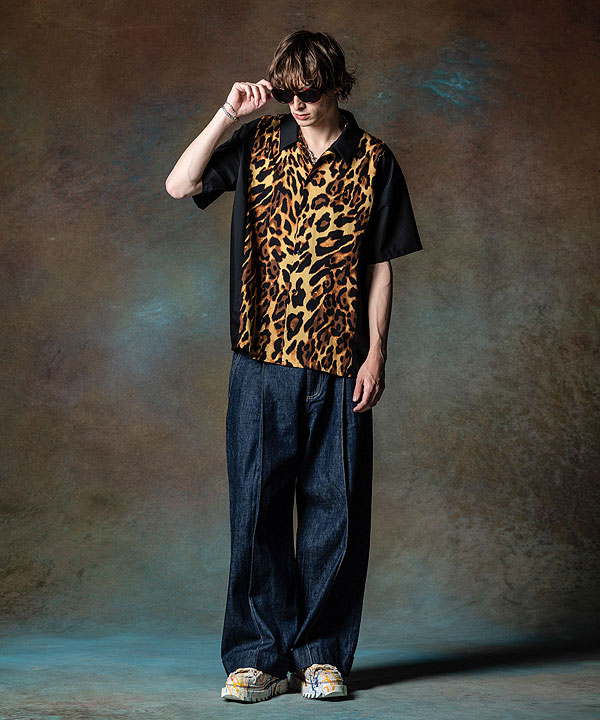 glamb SALE セールグラム シャツ Leopard Panel Shirt