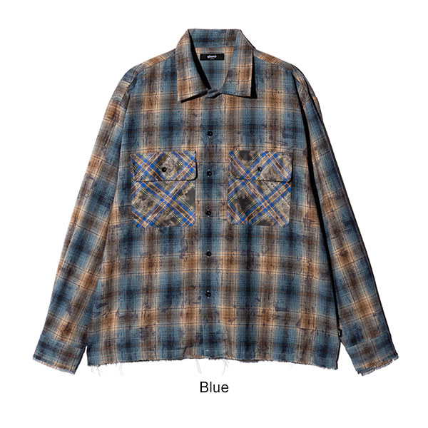 glamb（グラム） シャツ glamb Grunge Stain Check Shirt チェック
