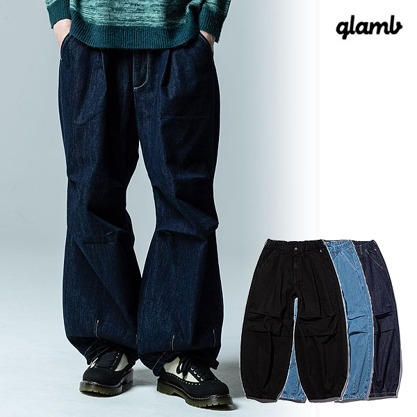 glamb SALE セール グラム パンツ Knee Tuck Denim 二