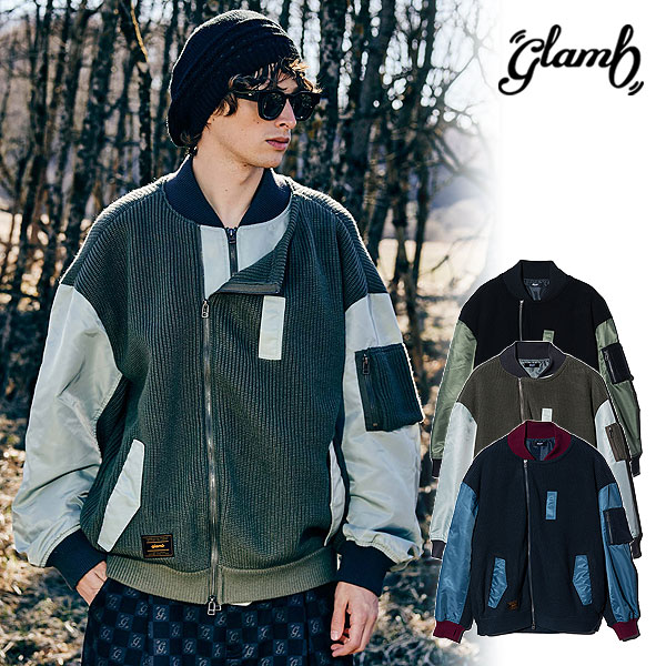 glamb（グラム） ジャケット glamb Knit Layered MA-1 ニット