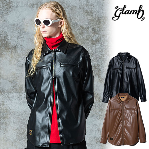 glamb（グラム） シャツ glamb Synth Leather Shirt 送料無料 シンセ