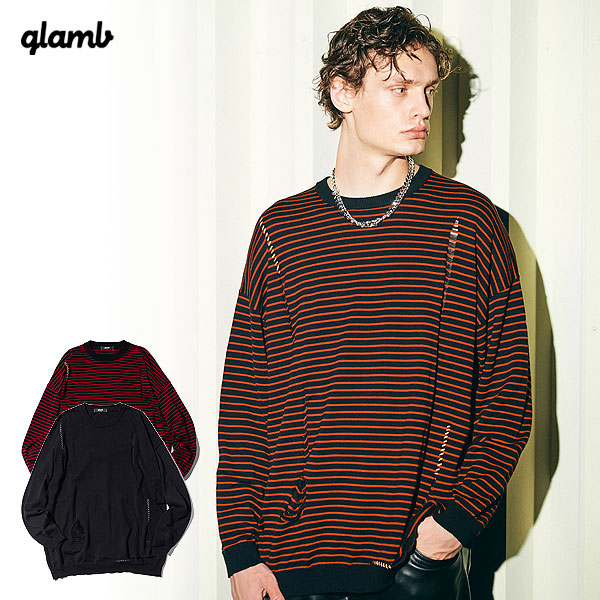 SALE セール glamb グラム ニット ダメージドニット Damaged Knit メンズ おしゃれ