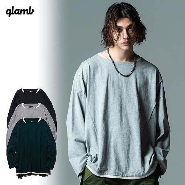 glamb グラム Fake Layered Wide CS メンズ カットソー : gb0422-cs11