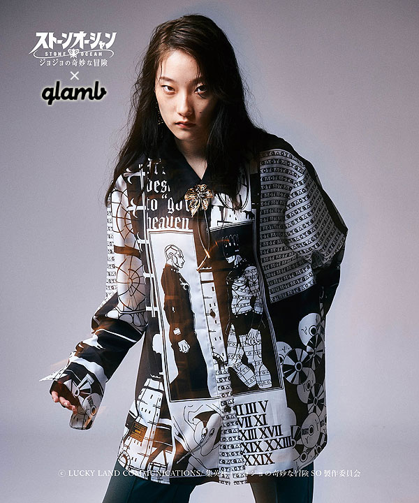 glamb×ジョジョの奇妙な冒険 ストーンオーシャン グラム Tシャツ glamb