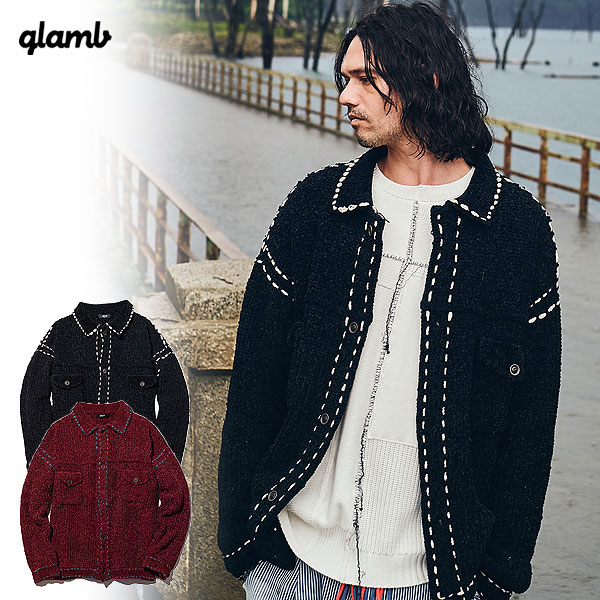 glamb グラム Stitch Knit JKT メンズ ニットジャケット :gb0422-jkt07