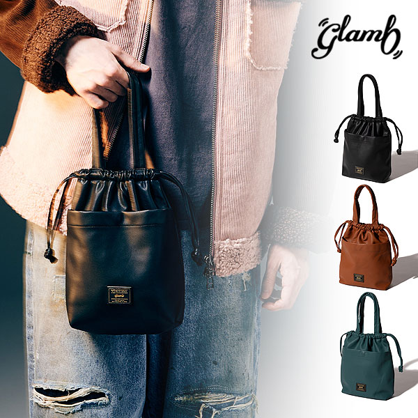 glamb グラム Synth Leather Drawstring Bag バッグ 送料無料 atfacc glamb（グラム） ドローストリングバッグ glamb Synth Leather
