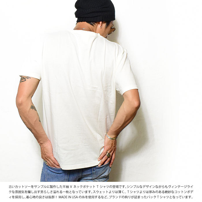GLAD HAND（グラッドハンド） Tシャツ GLADHAND V NECK POCKET TEE