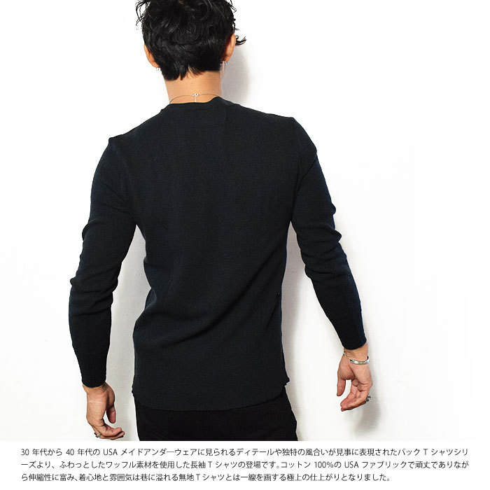 Gladhand グラッドハンド　ショートダッフル 楽天市場】GLAD HAND グラッドハンド WAFFLE HENRY L/S T-SHIRT -BLACK