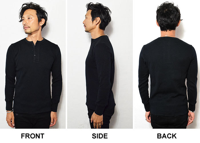 GLAD HAND（グラッドハンド） 長袖Tシャツ GLAD HAND WAFFLE HENRY L/S