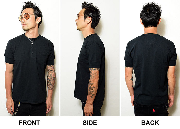 GLAD HAND グラッドハンド Tシャツ GLADHAND HENLEY NECK POCKET