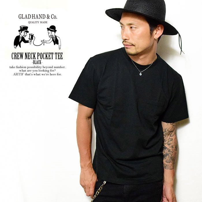 GLAD HAND（グラッドハンド） Tシャツ GLADHAND CREW NECK POCKET TEE