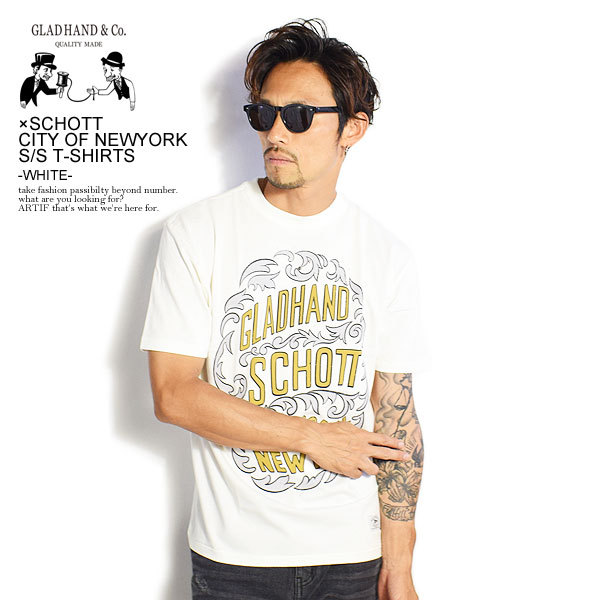 GLAD HAND x Schott グラッドハンド x ショット Tシャツ CITY OF