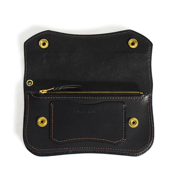 グルーバーレザー 財布 GROOVER LEATHER トラッカーウォレット -BLACK