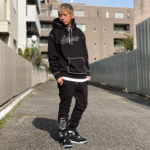 レフラー パンツ LEFLAH college logo col. sweat pants メンズ