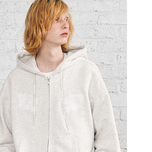 SALE セール MSML エムエスエムエル パーカー ジップパーカー OVERSIZED TIGER EMBROIDERY SWEAT ZIP  HOODIE メンズ おしゃれ