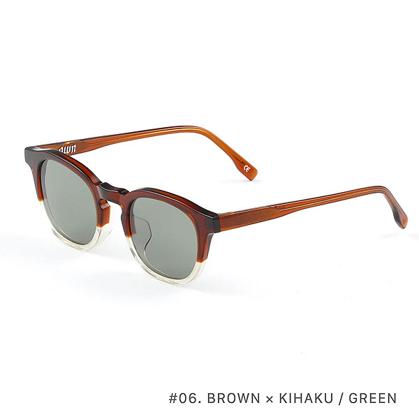 オウン サングラス OWN #06 BROWN×KIHAKU / GREEN メンズ メガネ