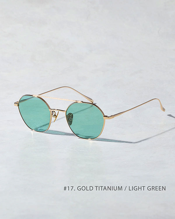 オウン サングラス OWN #17 GOLD TITANIUM / LIGHT GREEN メンズ