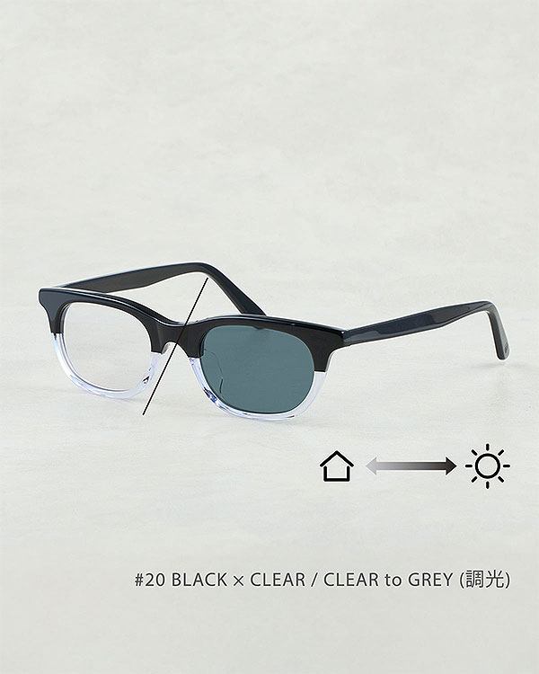 オウン サングラス OWN #20 BLACK × CLEAR / CLEAR to GREY (調光