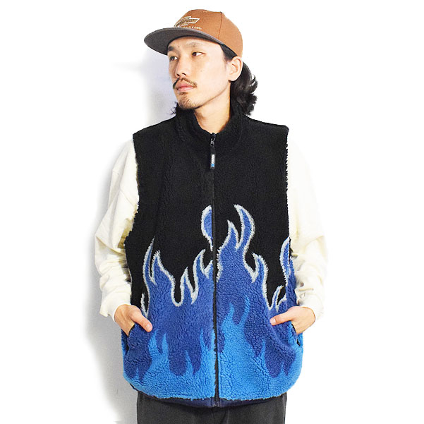 ラディアル ベスト RADIALL FLAMES - ZIP UP VEST radiall メンズ リバーシブルベスト ジップベスト 送料無料  ストリート