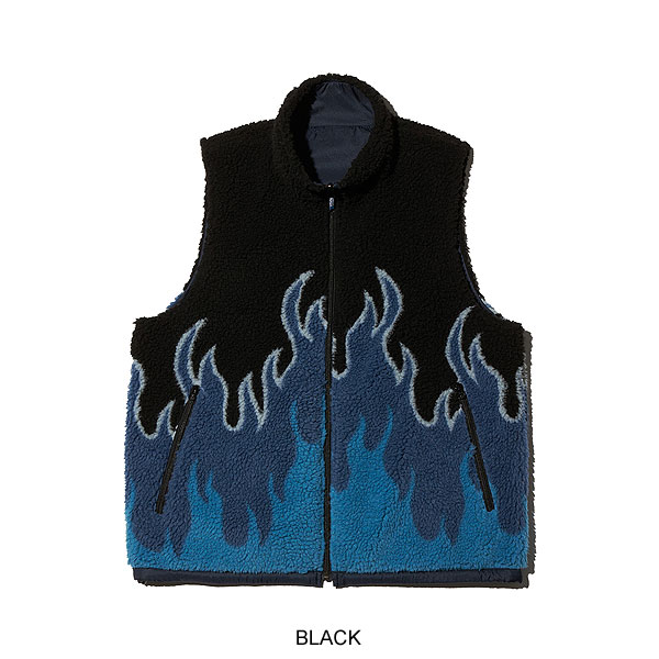 ラディアル ベスト RADIALL FLAMES - ZIP UP VEST radiall メンズ リバーシブルベスト ジップベスト 送料無料  ストリート