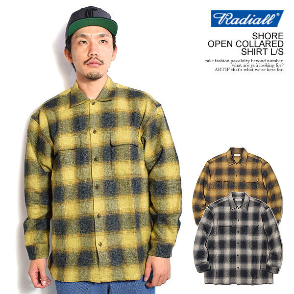 RADIALL ラディアル SHORE - OPEN COLLARED SHIRT L/S radiall メンズ シャツ 長袖 チェックシャツ オンブレーチェック atftps ラディアル シャツ RADIALL SHORE - OPEN COLLARED SHIRT L/S radiall