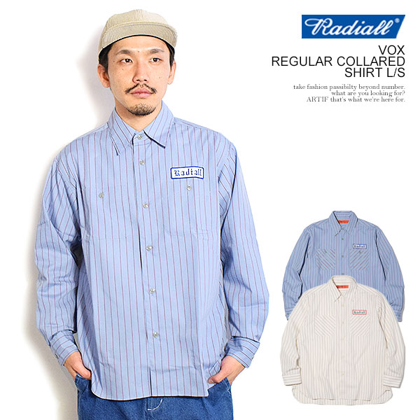 RADIALL ラディアル Lサイズ25MW VOX ストライプ 長袖シャツ ラディアル シャツ RADIALL VOX - REGULAR COLLARED SHIRT L/S radiall