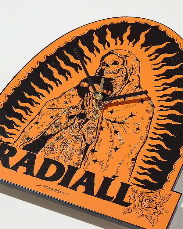 新品 限定品 RADIALL スカルデザイン 壁掛け時計HIROTTON SALE セール ラディアル 時計 RADIALL GUIDANCE - WALL CLOCK メンズ