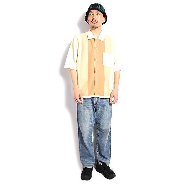 25SS【新品未使用】RADIALL ラディアル ニットシャツ　Lサイズ ラディアル シャツ RADIALL TONE - REGULAR COLLARED SWEATER S/S