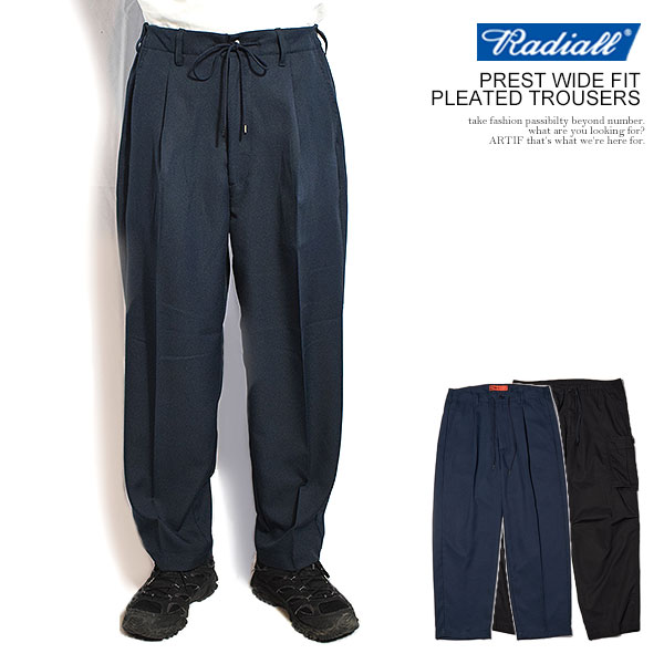 ラディアル パンツ RADIALL PREST - WIDE FIT PLEATED TROUSERS