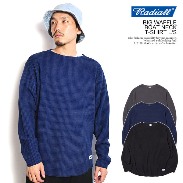 ラディアル Tシャツ RADIALL BIG WAFFLE - BOAT NECK T-SHIRT L/S