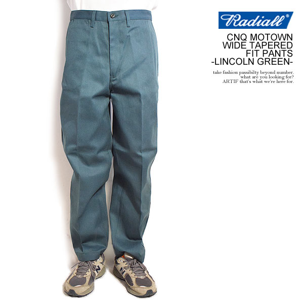 ラディアル パンツ RADIALL CNQ MOTOWN - WIDE TAPERED FIT PANTS -LINCOLN GREEN-  radiall メンズ ワークパンツ チノパン : rad-cnq-pt004g : ARTIF - 通販 - Yahoo!ショッピング