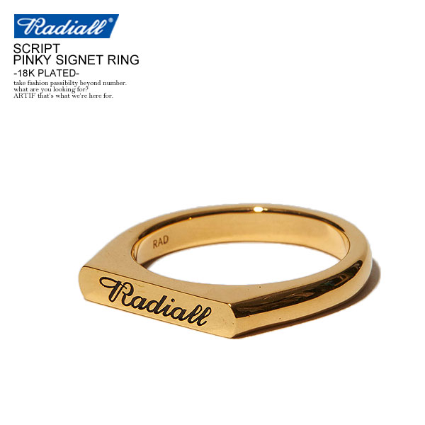 RADIALL ラディアル リング SCRIPT - PINKY SIGNET RING -18K PLATED