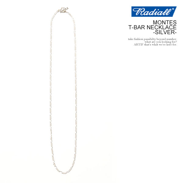 radiallラディアル　シルバー ネックレス ラディアル ネックレス RADIALL MONTES - T-BAR NECKLACE -SILVER