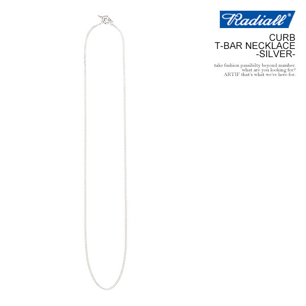 ラディアル ネックレス RADIALL CURB - T-BAR NECKLACE -SILVER