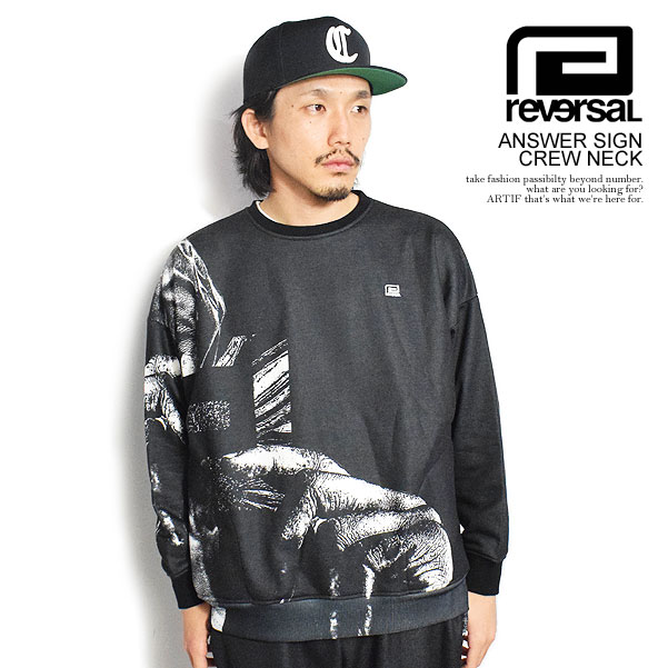 リバーサル スウェット reversal ANSWER SIGN CREW NECK メンズ