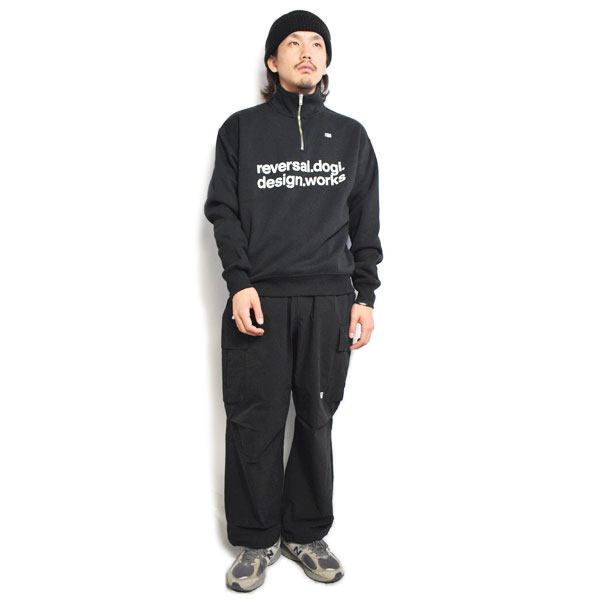 リバーサル スウェット reversal rvddw HALF ZIP SWEAT -BLACK- メンズ