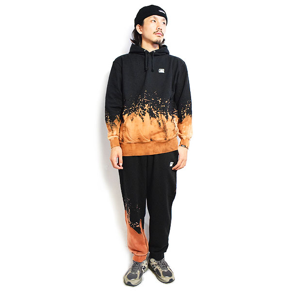 リバーサル パンツ reversal BLEACH SWEAT PANTS 2 -BLACK- メンズ