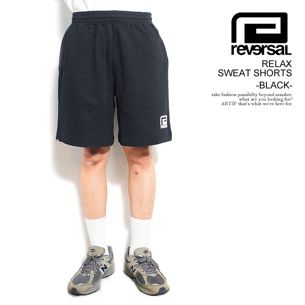 リバーサル ショートパンツ reversal RELAX SWEAT SHORTS -BLACK