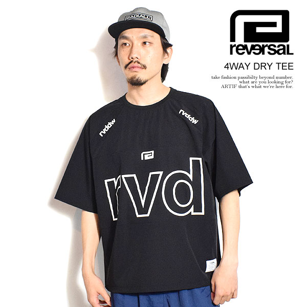 reversal リバーサル rvddw 4WAY DRY TEE メンズ Tシャツ 5部袖 4WAYストレッチ ラグランスリーブ 送料無料 ストリート atftps reversal（リバーサル） SALE セール Tシャツ reversal rvddw 4WAY DRY