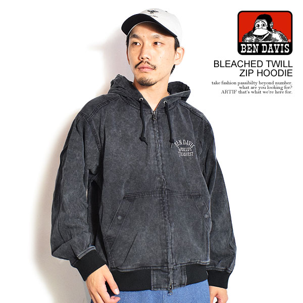 BEN DAVIS/WHITE LABEL ベンデイビス パーカー DAVIS BLEACHED TWILL