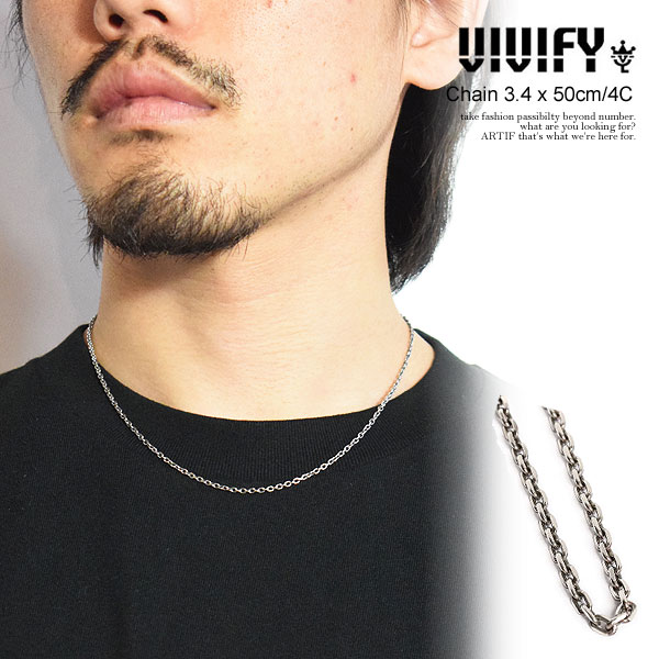 VIVIFY k18 シルバー925 ネックレス VIVIFY(ビビファイ)】【予約販売ご注文から1ヶ月後出荷】Chain 3.4 x