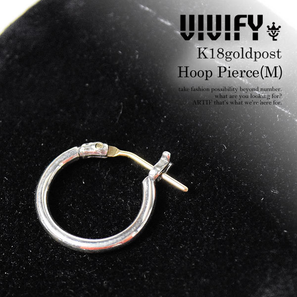 アクセサリー VIVIFY K18goldpost Hoop Pierce(M) VIVIFY（ビビファイ） ピアス VIVIFY K18goldpost Hoop Pierce(M